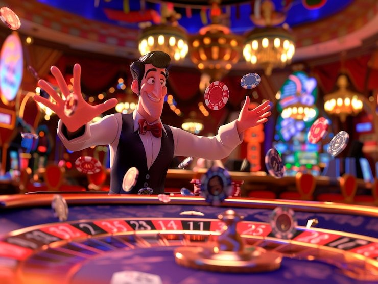 vip338 Microgaming live-dealer studio showing Andar Bahar card table with professional dealer and multiple camera angles